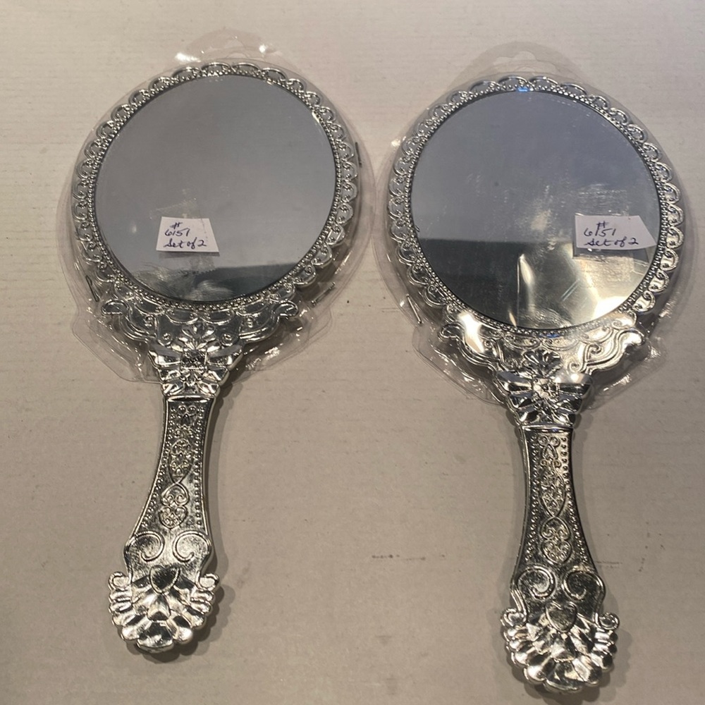 NWT Bundle of 2 Silvertone Hand Mirrors